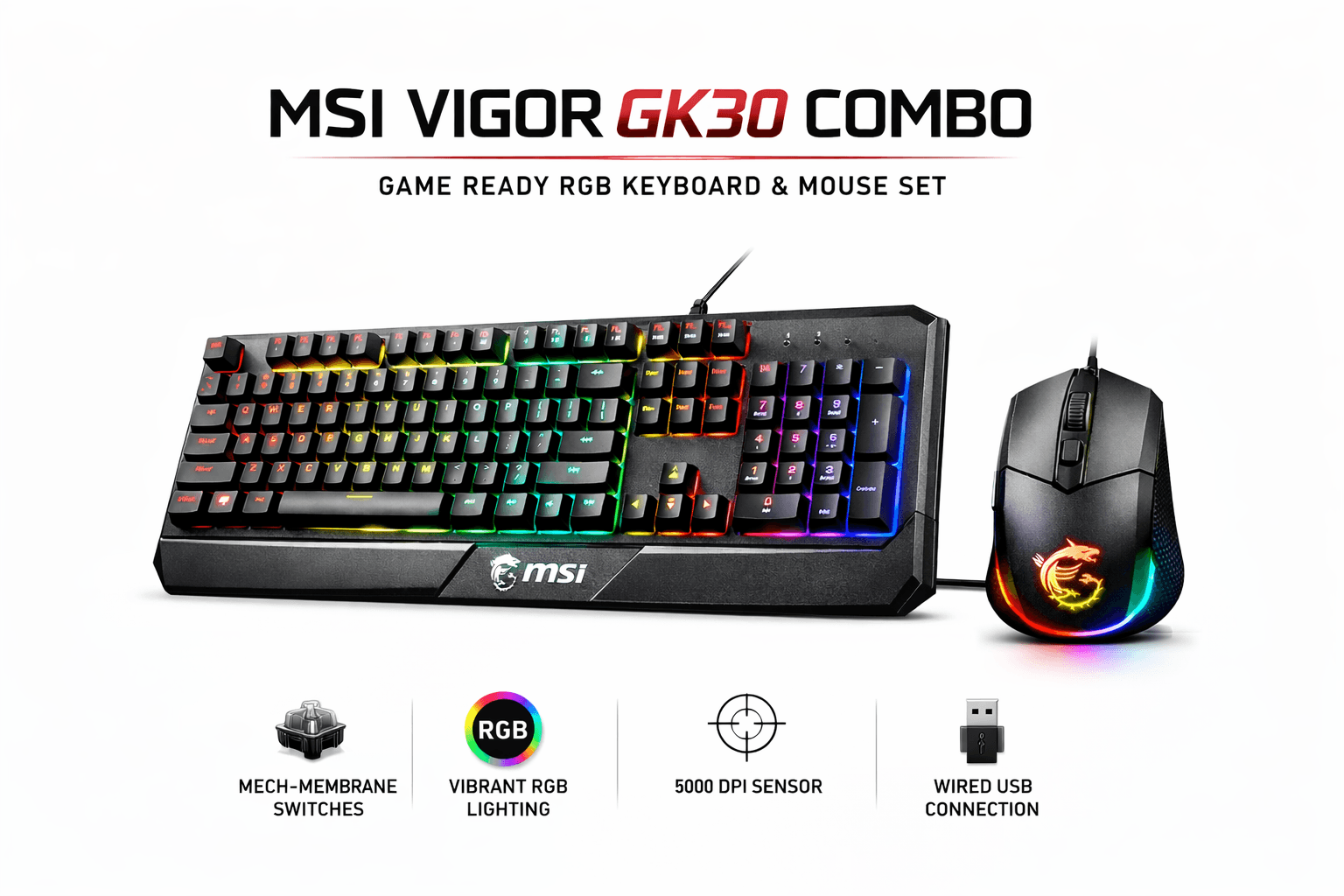 Msi Vigor GK30 Combo