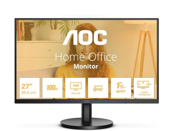 AOC 27B3HMA2  (27") FHD VA  Monitor 100Hz Sync 1ms - Image 2