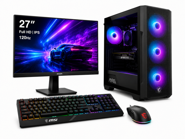 MSI M100R R7 RTX5060 32/2T Gaming Bundle